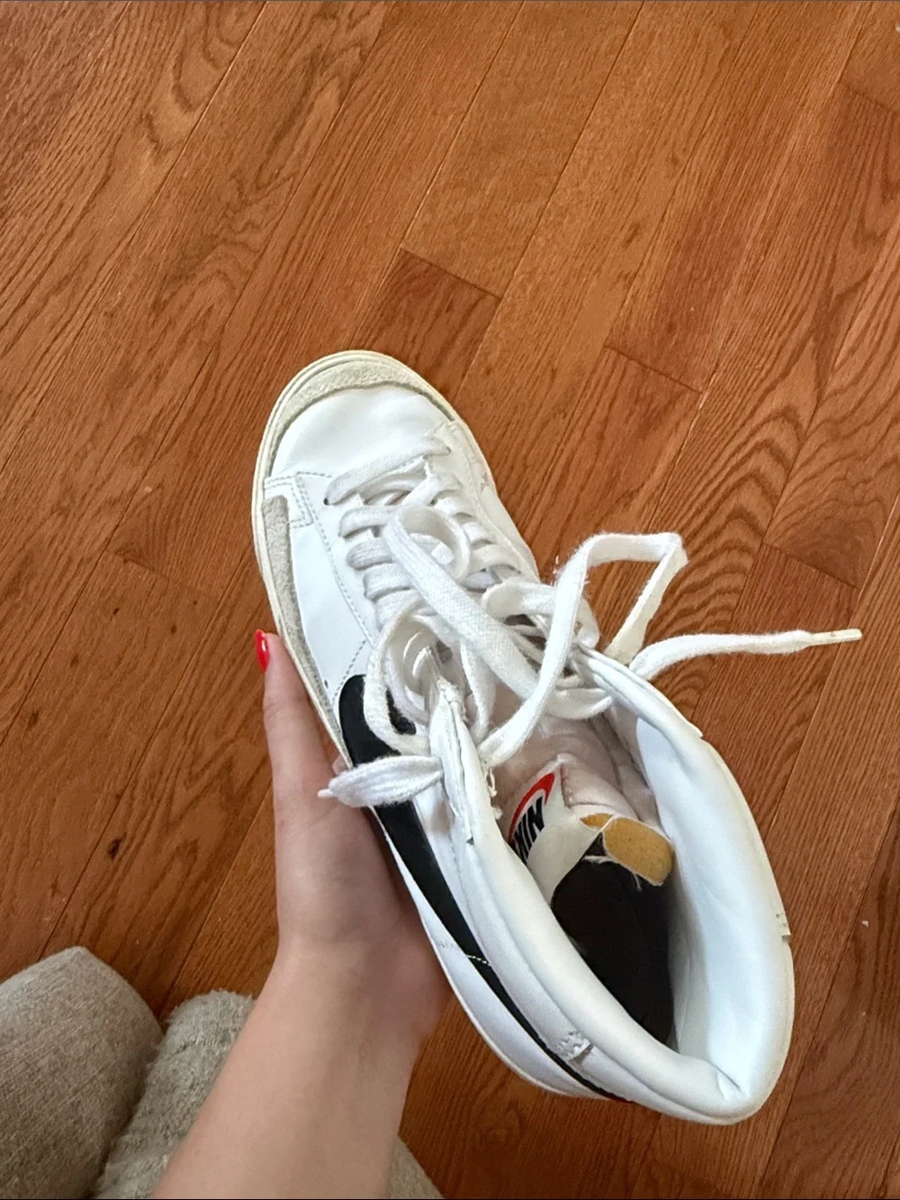 Nike white blazers